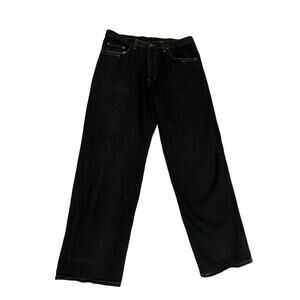 Kani Gold Jeans Mens 38x34 Straight Dark Wash Classic‎ Embroidered Hip Hop
